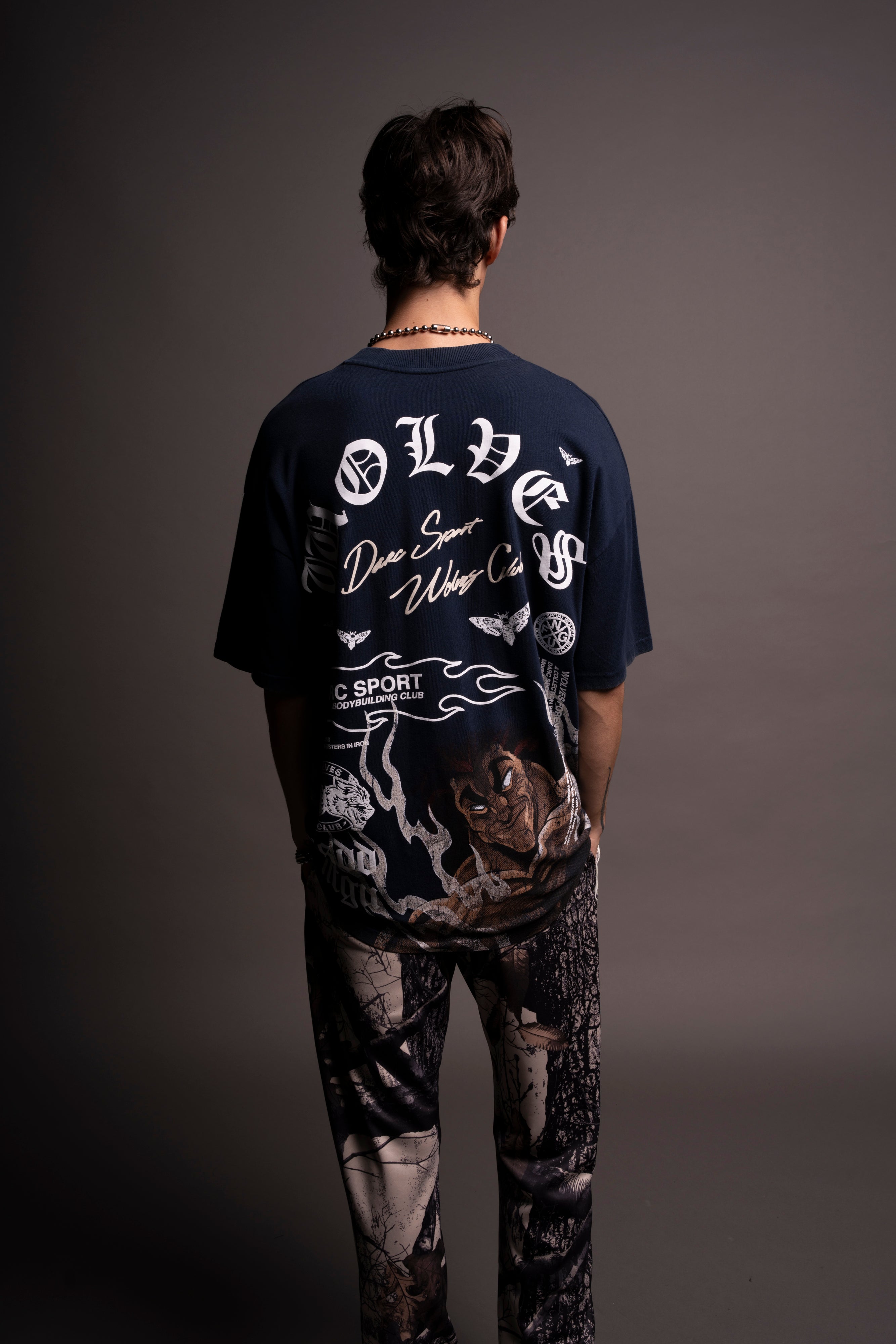 Ogre "Premium" Oversized Tee in Navy