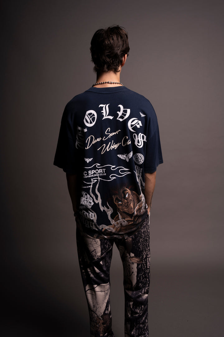 Ogre "Premium" Oversized Tee in Navy