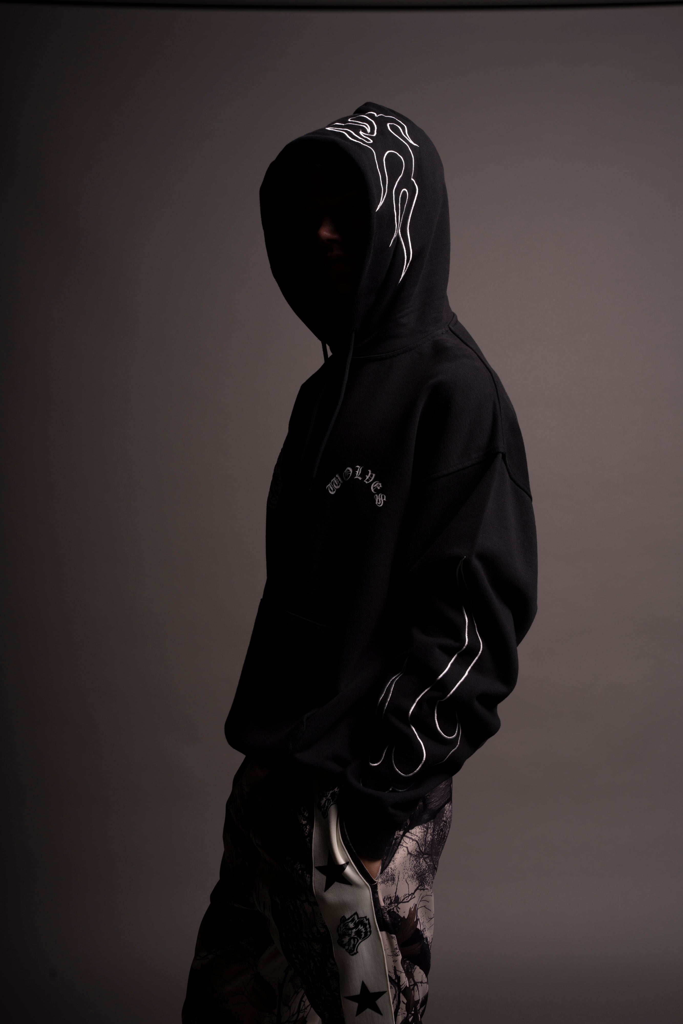 Our Fire "Grunge" Hoodie in Black