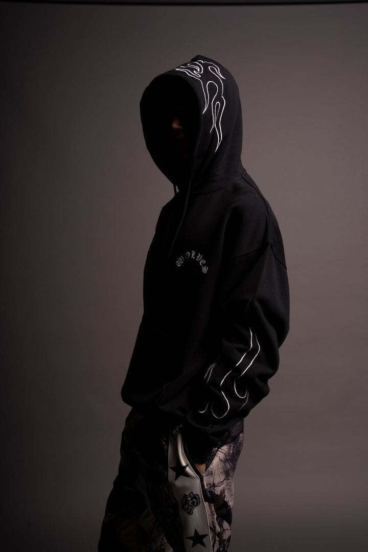 Our Fire "Grunge" Hoodie in Black