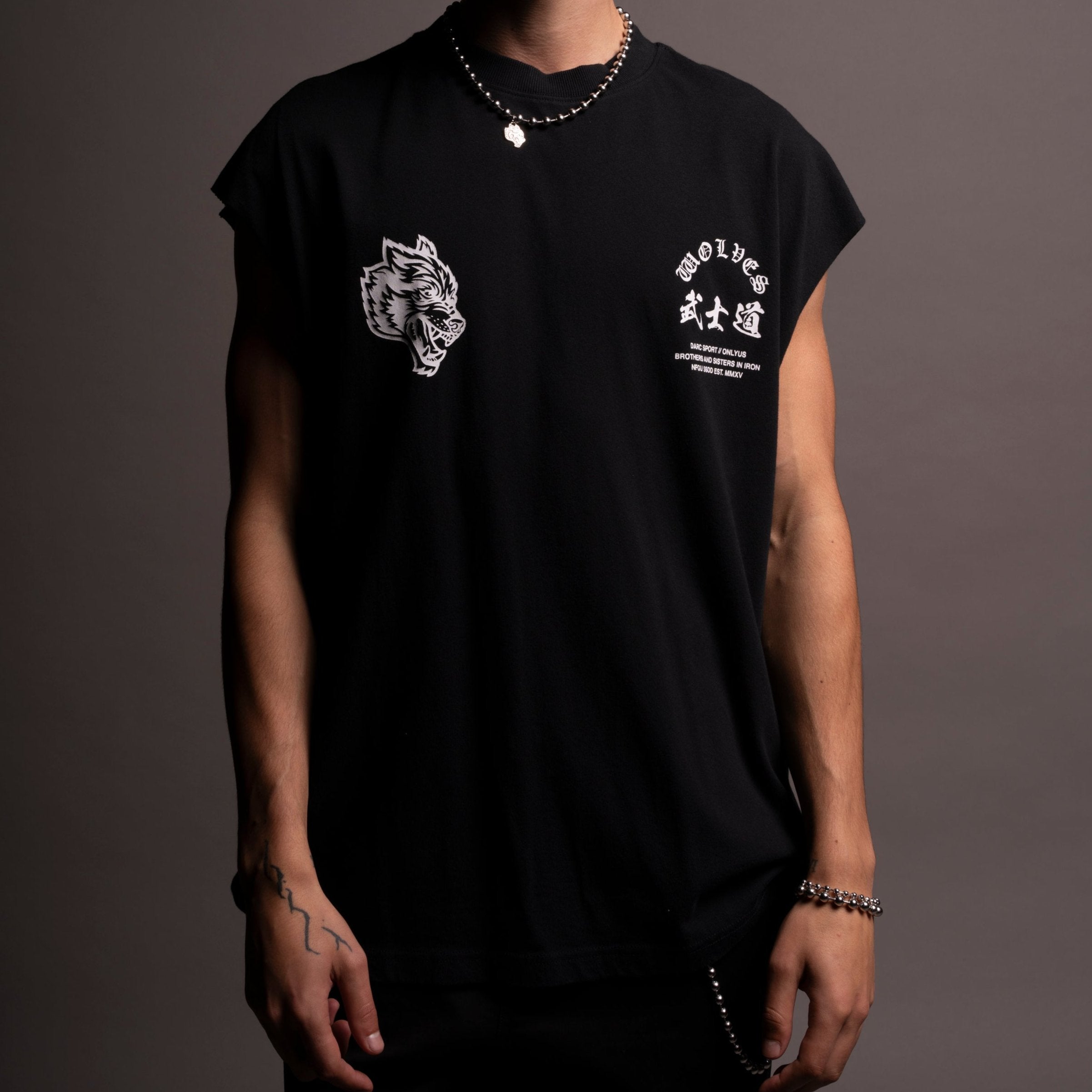 Okami Wolf "Premium" Muscle Tee in Black