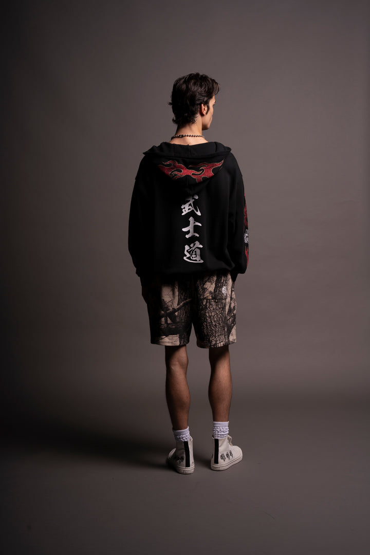 Okami Wolf "Dempsey" Hoodie in Black