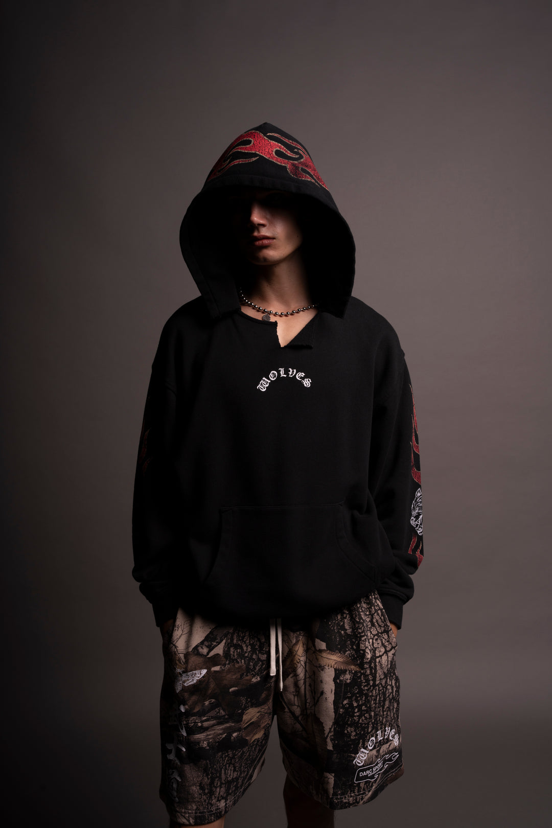 Okami Wolf "Dempsey" Hoodie in Black