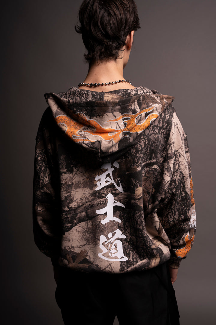 Okami Wolf "Dempsey" Hoodie in Clay Woodland Camo