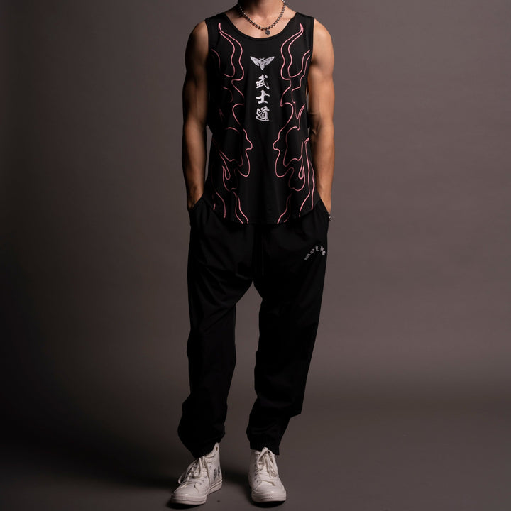 Okami "Dry Wolf" (Drop) Tank in Black