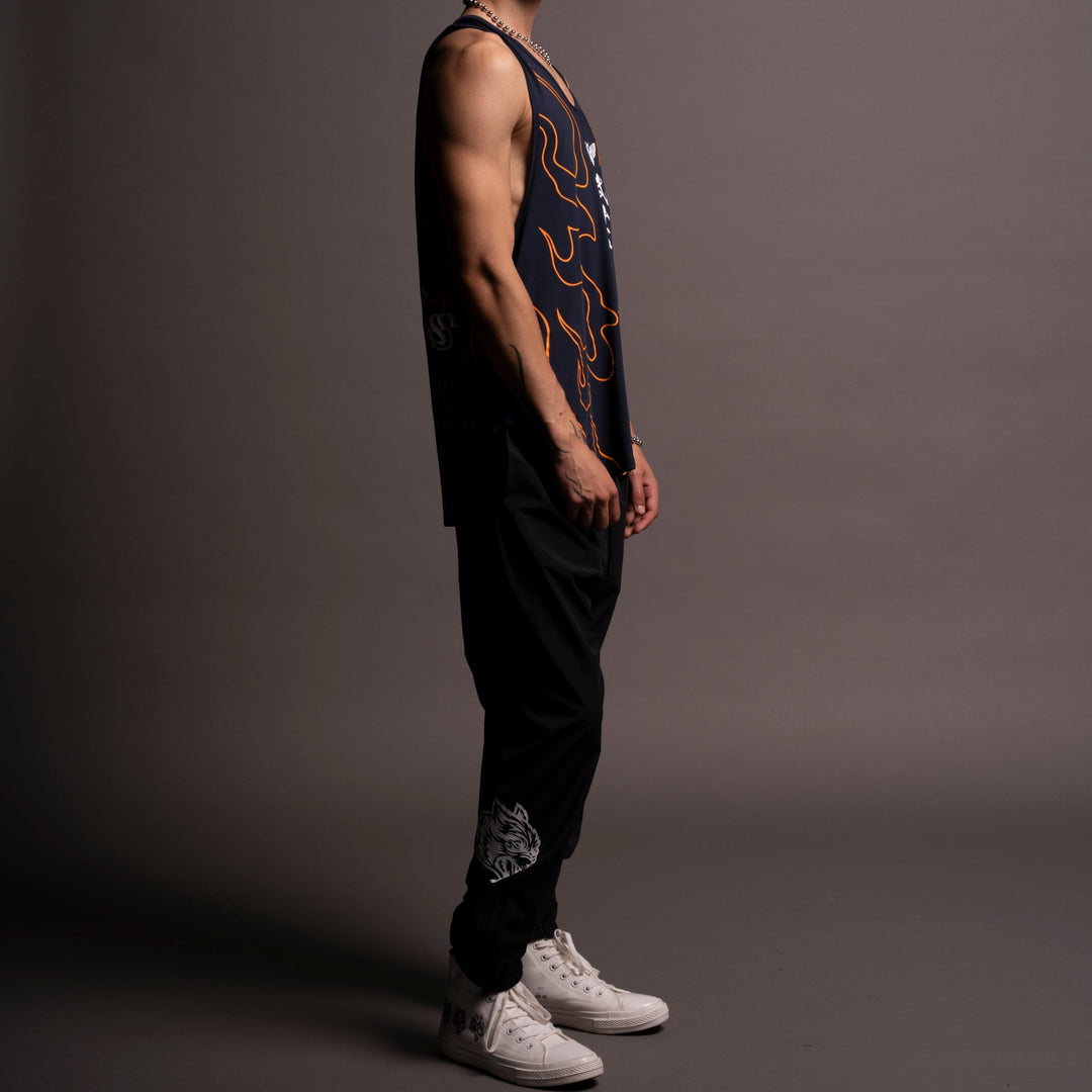 Okami "Dry Wolf" (Drop) Tank in Navy