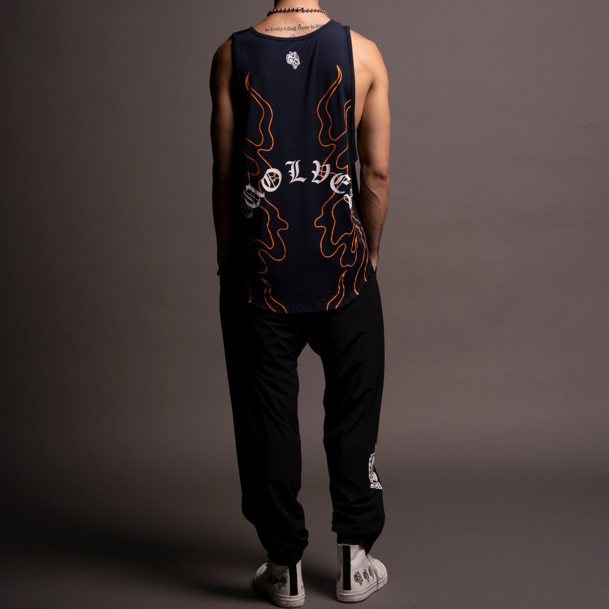 Okami "Dry Wolf" (Drop) Tank in Navy