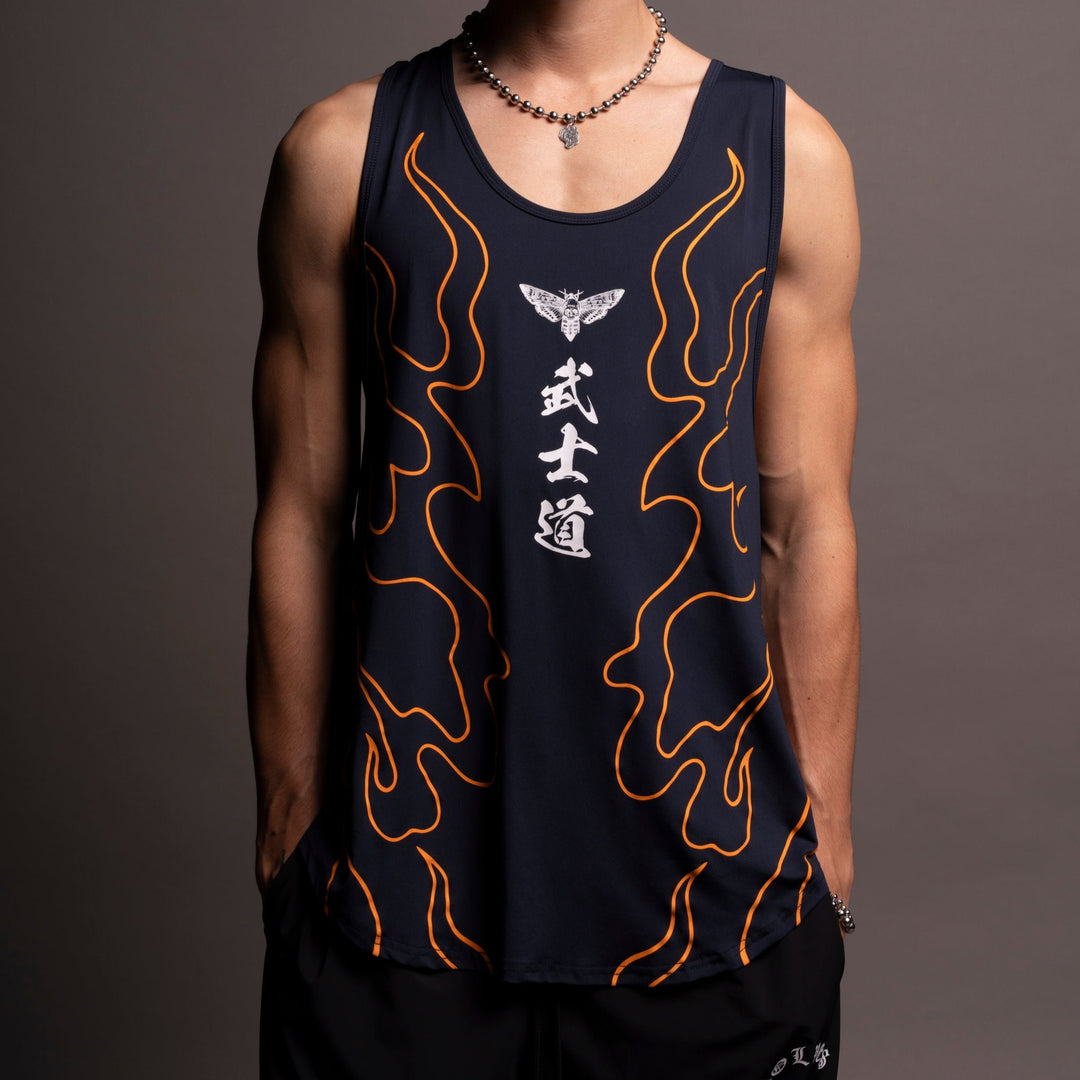 Okami "Dry Wolf" (Drop) Tank in Navy