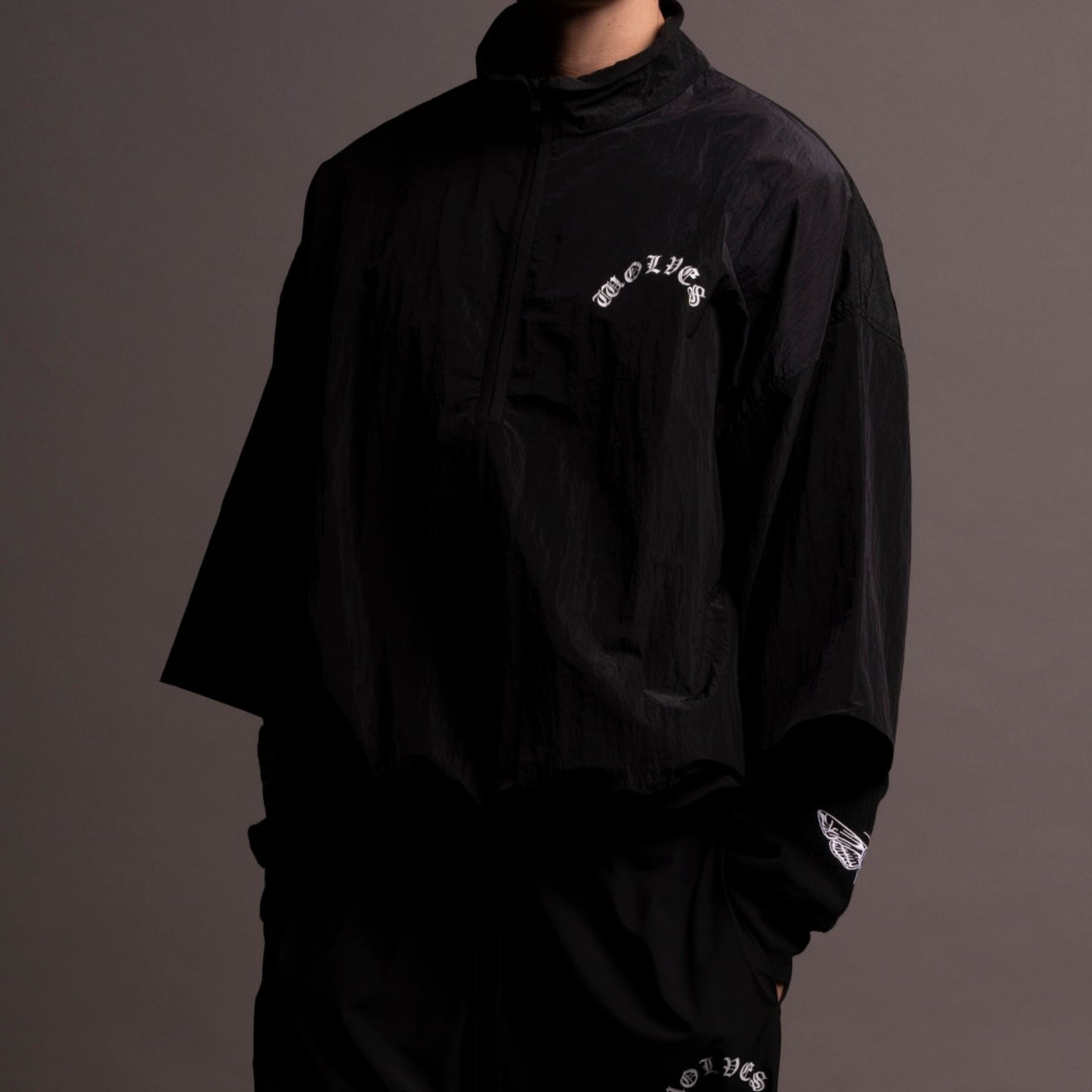 Chopper "McGuire" Nylon Pullover in Black