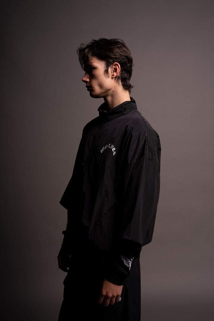 Chopper "McGuire" Nylon Pullover in Black