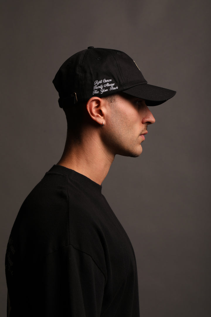 F Cancer Dad Hat in Black/Cream