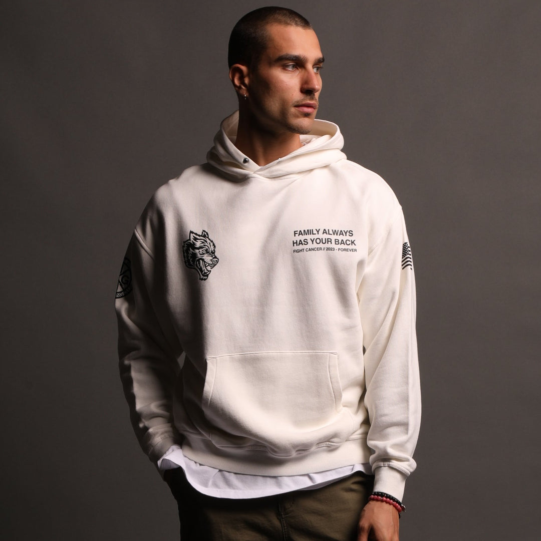 Pray "Pierce" Hoodie in Cream