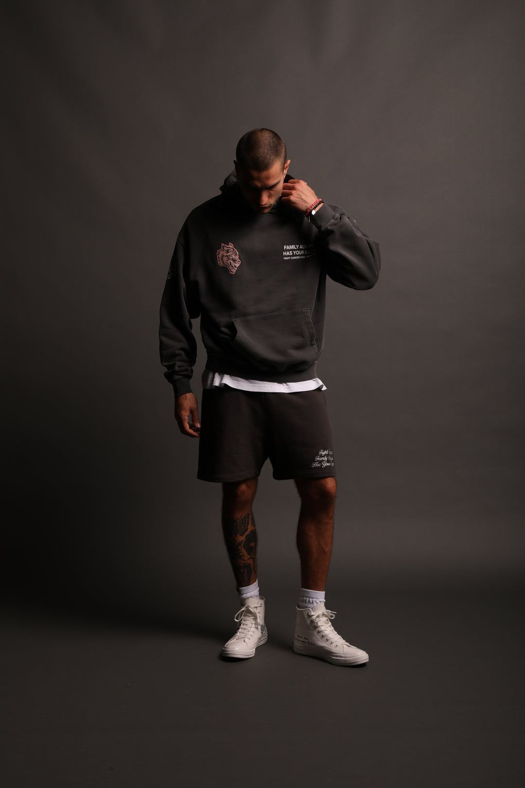 Pray "Pierce" Hoodie in Wolf Gray