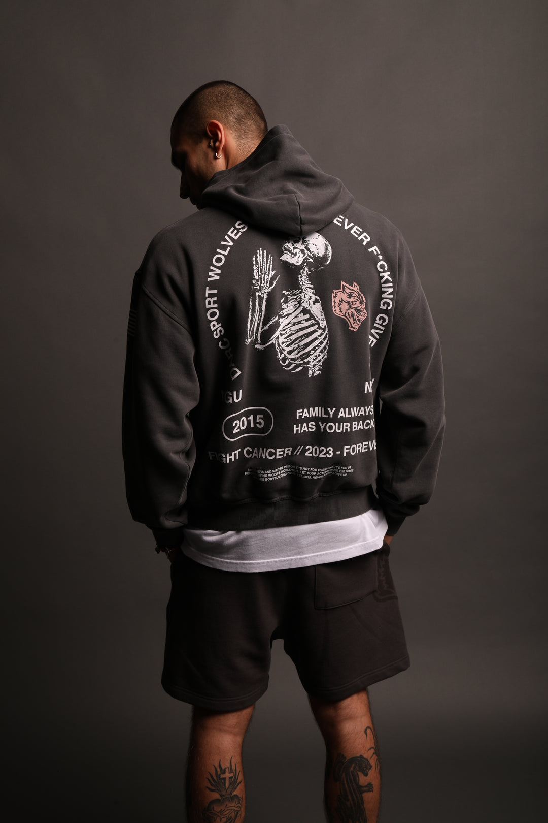 Pray "Pierce" Hoodie in Wolf Gray