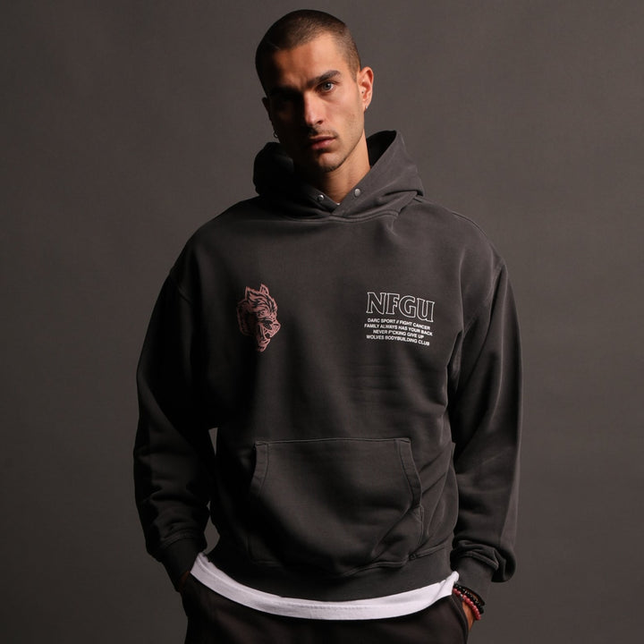 Keep Fighting "Pierce" Hoodie in Wolf Gray