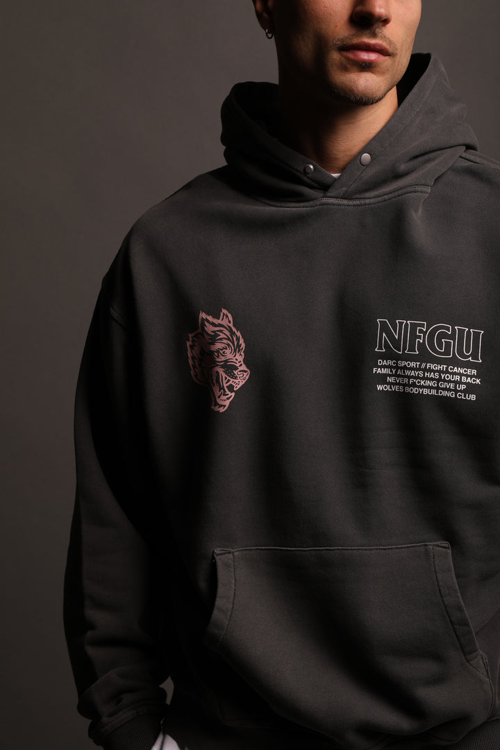Keep Fighting "Pierce" Hoodie in Wolf Gray
