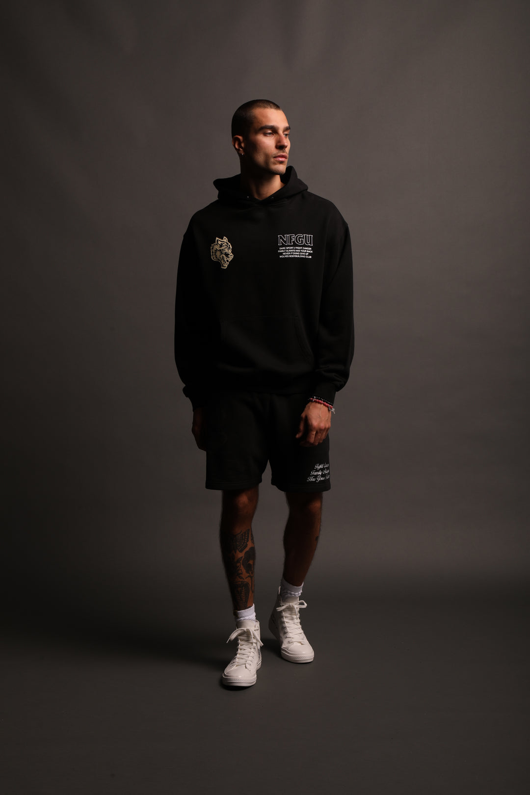 Keep Fighting "Pierce" Hoodie in Black