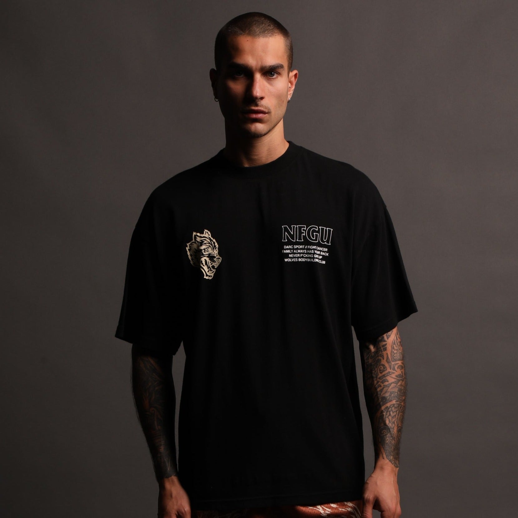 Keep Fighting "Premium" Oversized Tee in Black
