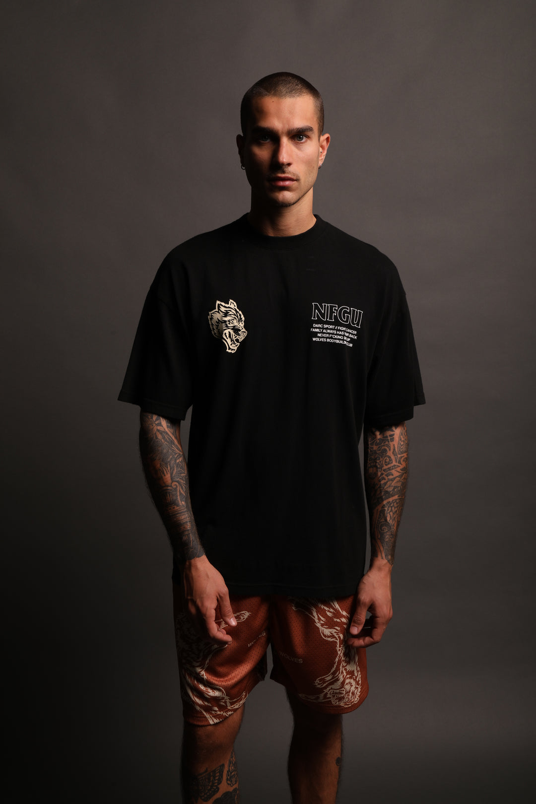 Keep Fighting "Premium" Oversized Tee in Black