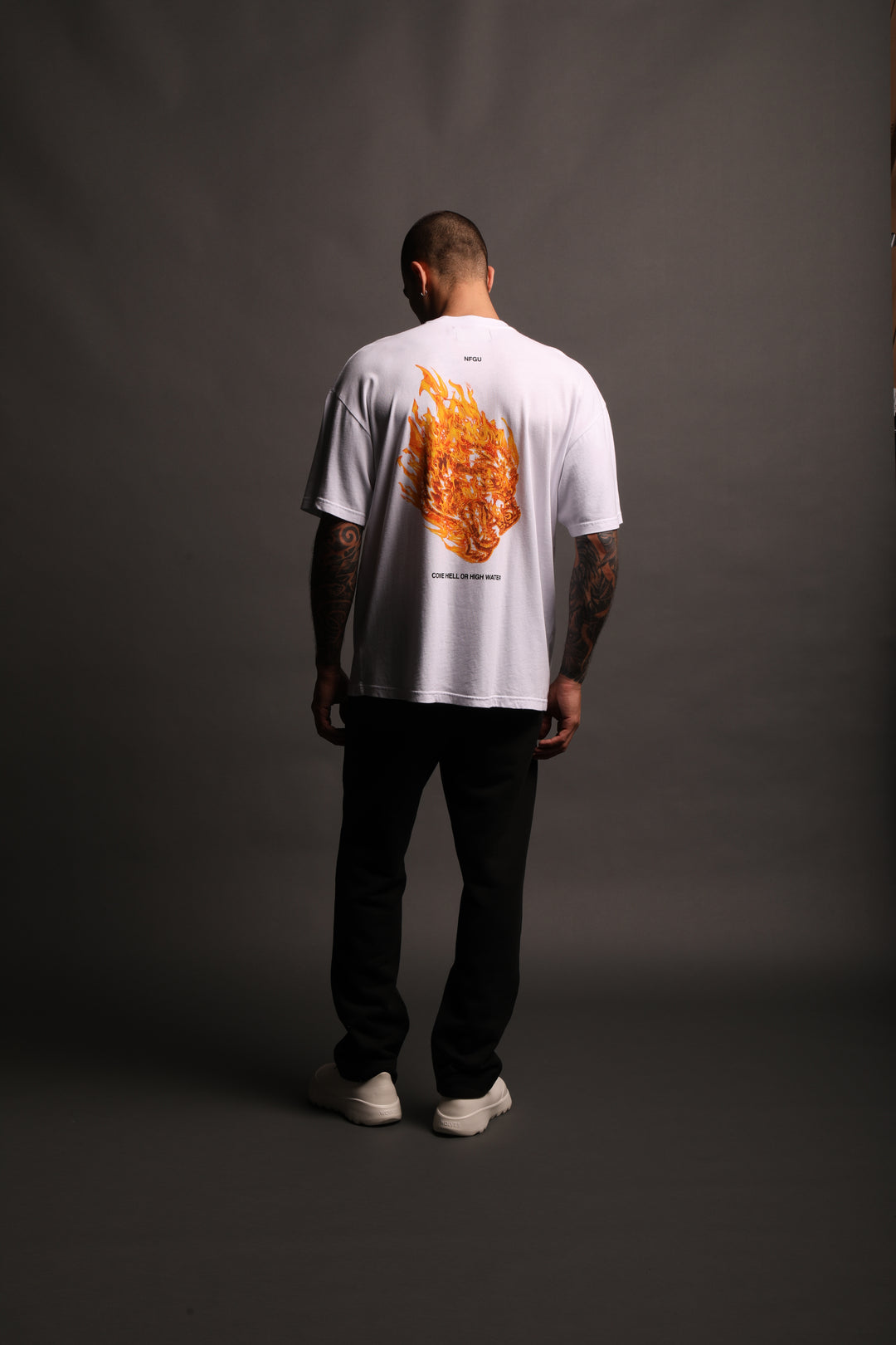 Come Hell Or High Water "Premium" Oversized Tee in White