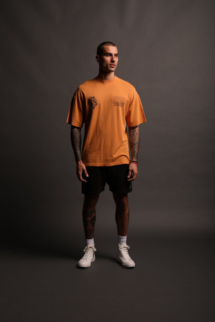 Keep Fighting "Premium" Oversized Tee in Vintage Gold