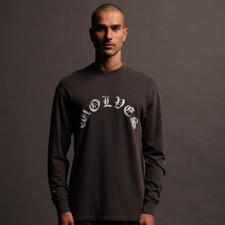 Riders On The Storm "Premium Vintage" L/S Tee in Wolf Gray