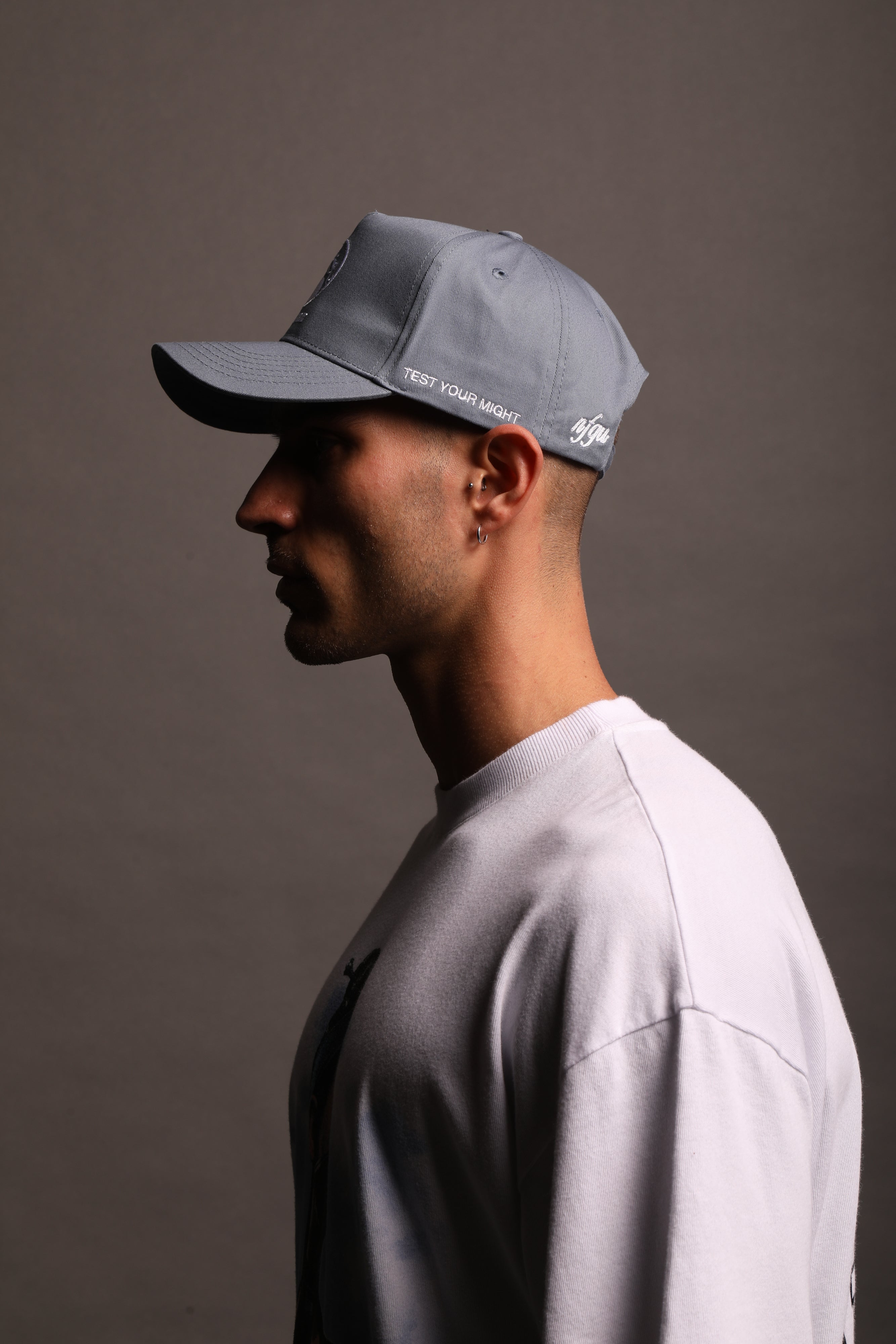 Test Your Might 5 Panel Hat in Kitana Blue