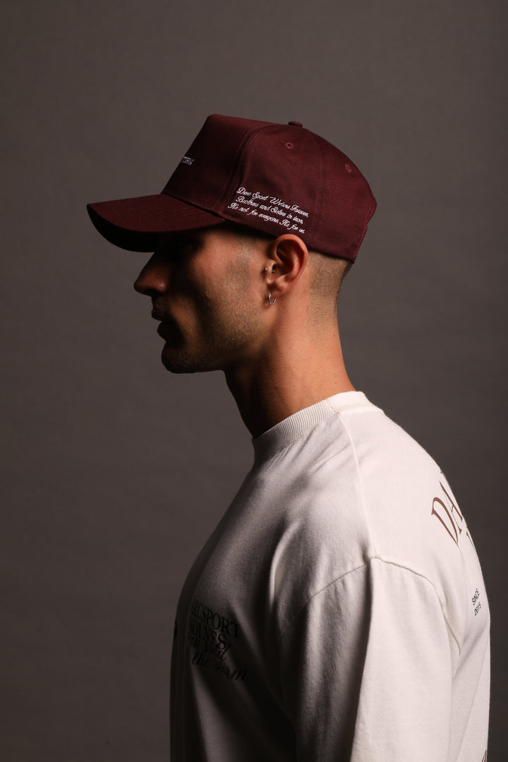 I Am The Storm 5 Panel Hat in Red Fog