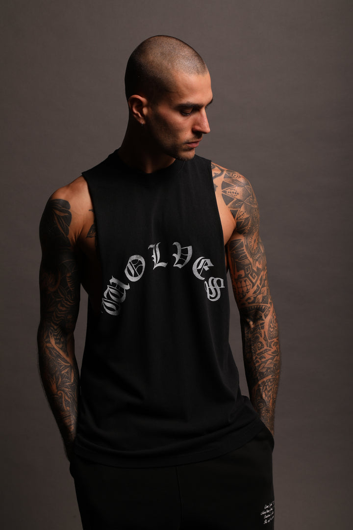 Riders On The Storm "Vintage Tommy" Muscle Tee in Black