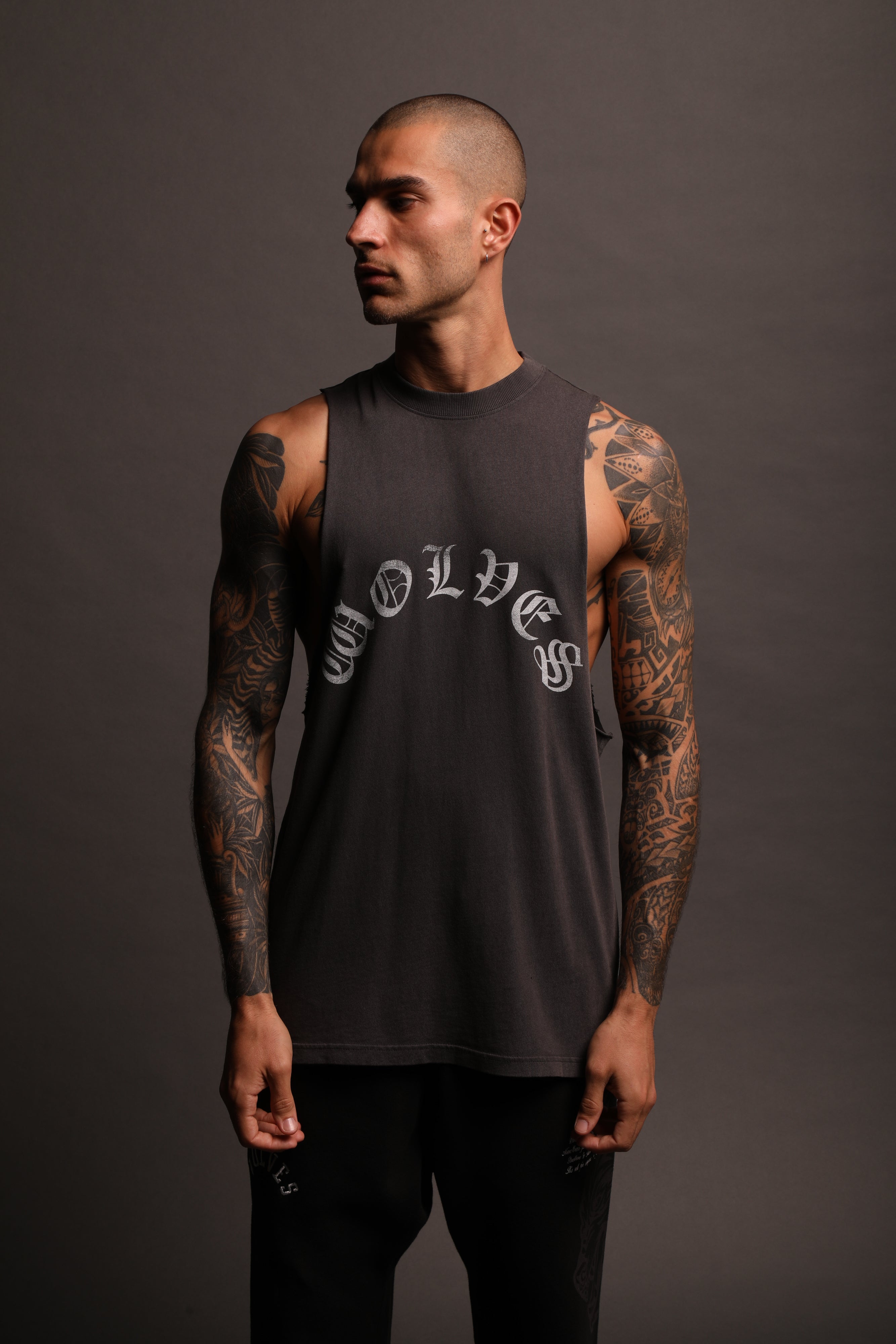 Darc Sport GYM VINTAGE MUSCLE TEE BLACK-