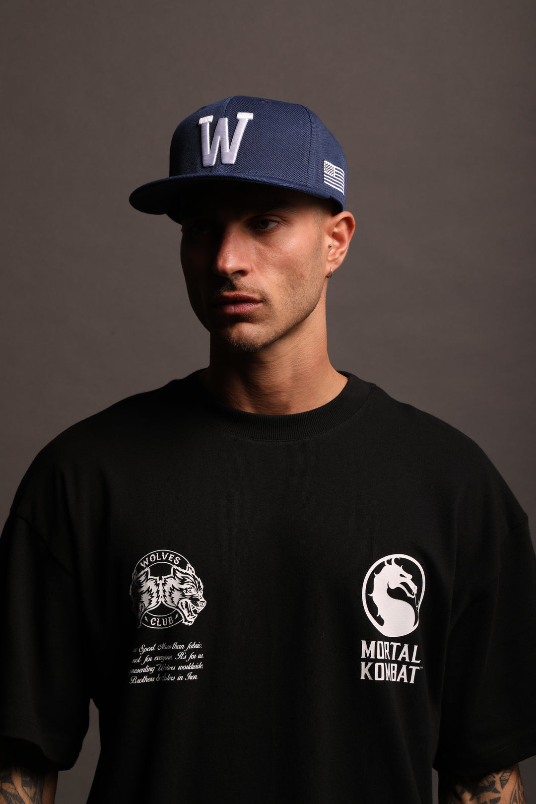I Am The Storm "W" Fitted Hat in Storm Blue