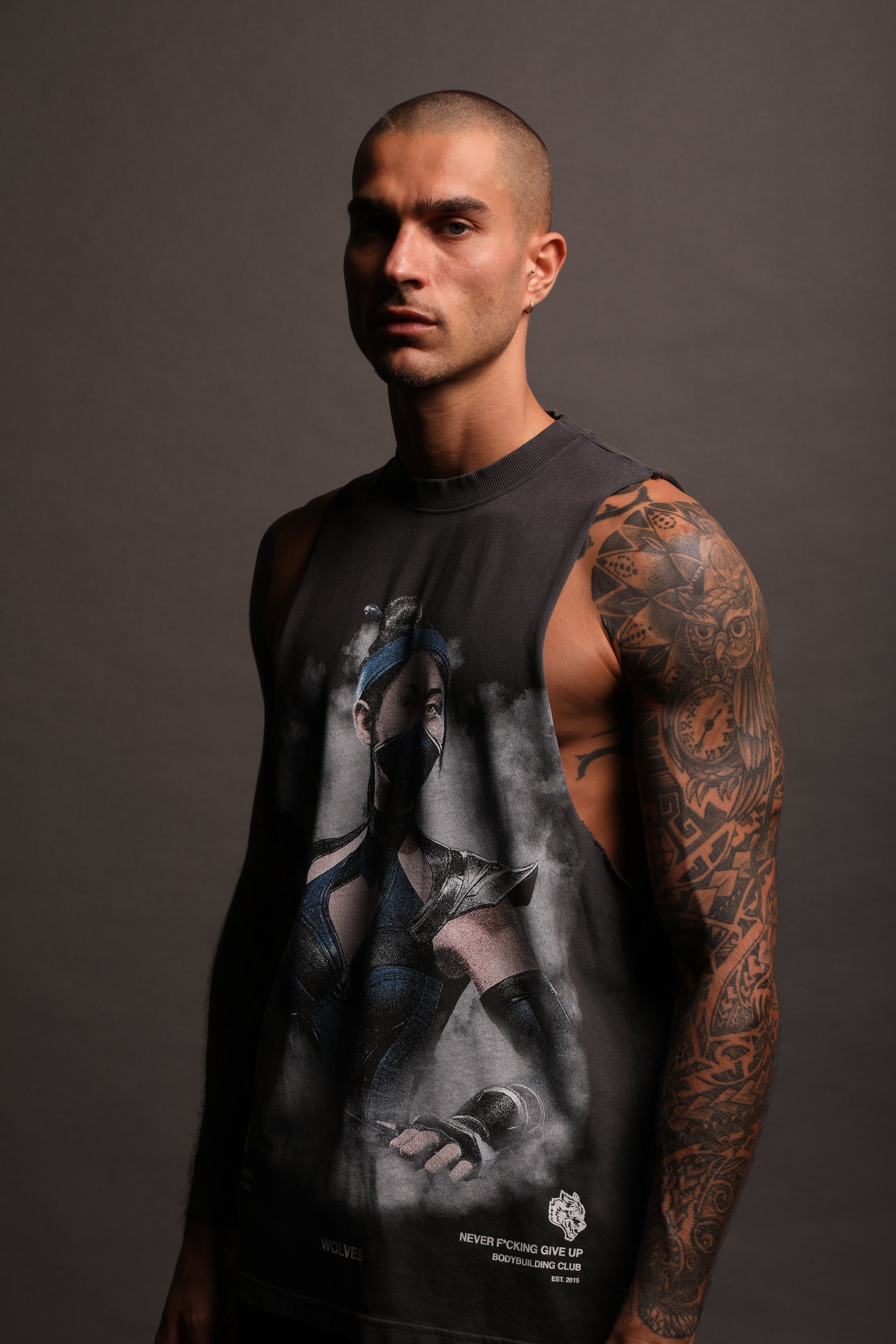 Darc Sport CAN´T STOP TOMMY MUSCLE TEE 灰-