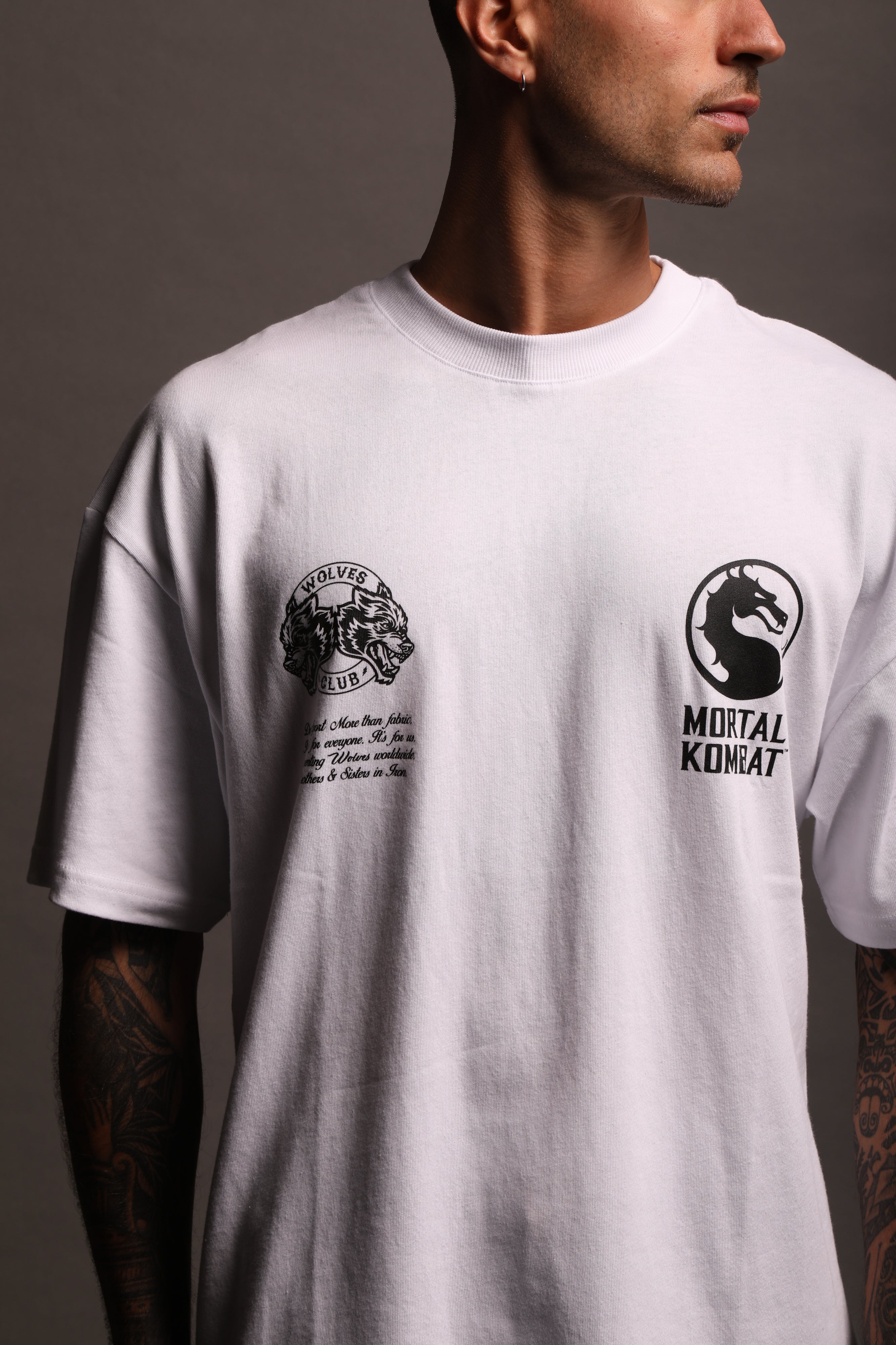 Test Your Might Premium Oversized Tee in White