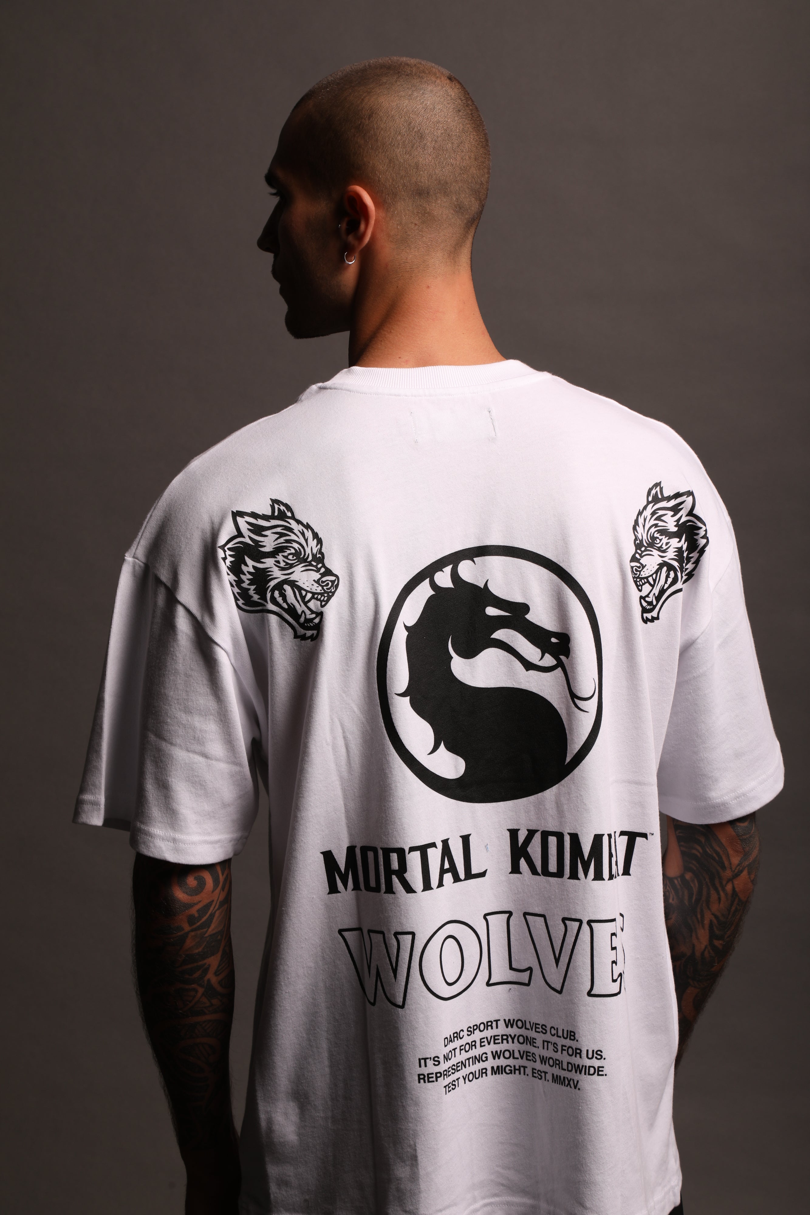 Test Your Might Premium Oversized Tee in White