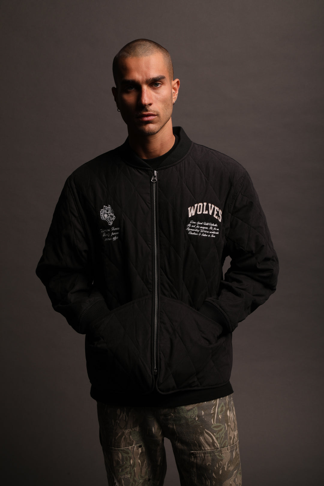 Our Way Darco Quilted Jacket in Black