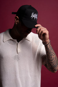 Wolf Patch Claude Knit Polo in Cream