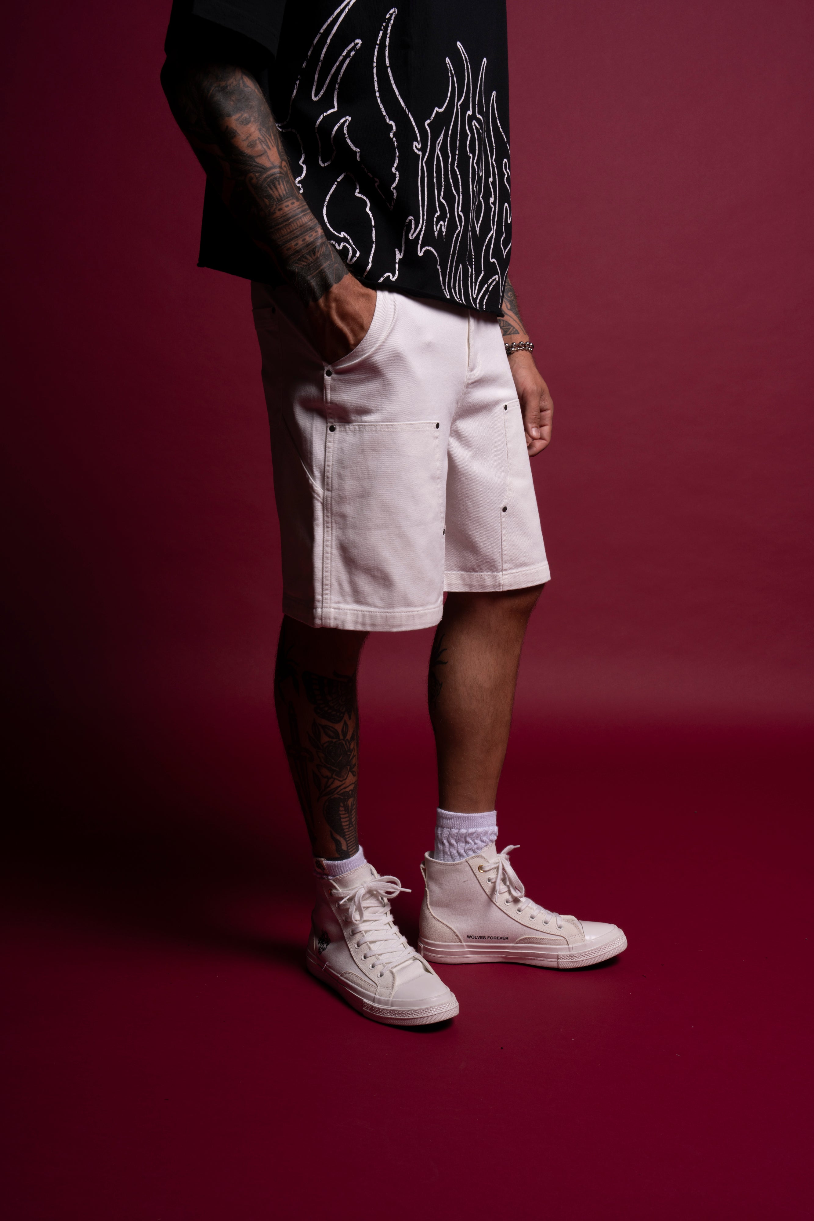 Chopper Clark Utility Shorts in Cream