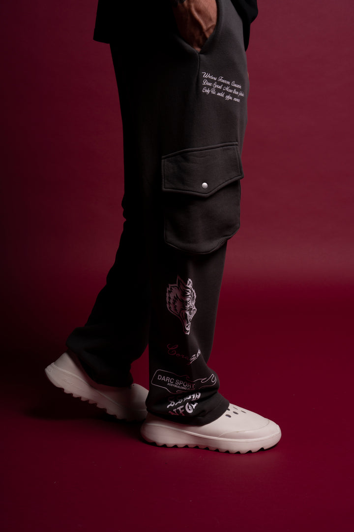 Born Again Bigelow Cargo Sweat Pants in Wolf Gray