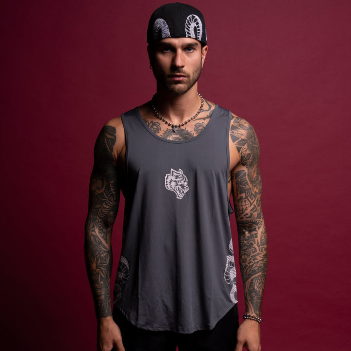 Renewal "Dry Wolf" Back Seam (Drop) Tank in Wolf Gray