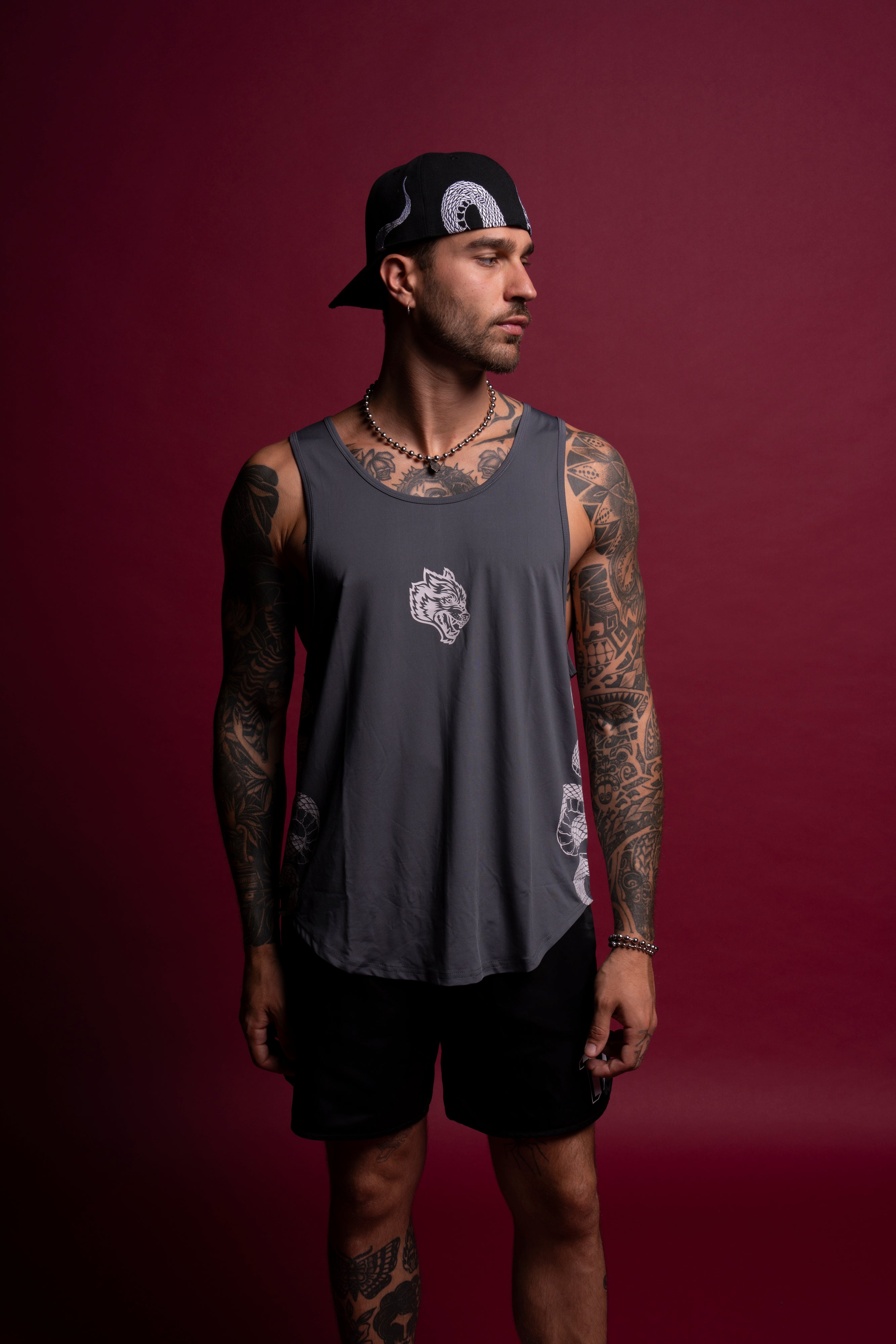 Renewal "Dry Wolf" Back Seam (Drop) Tank in Wolf Gray