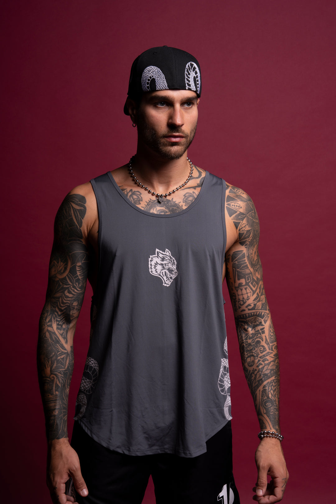 Renewal "Dry Wolf" Back Seam (Drop) Tank in Wolf Gray