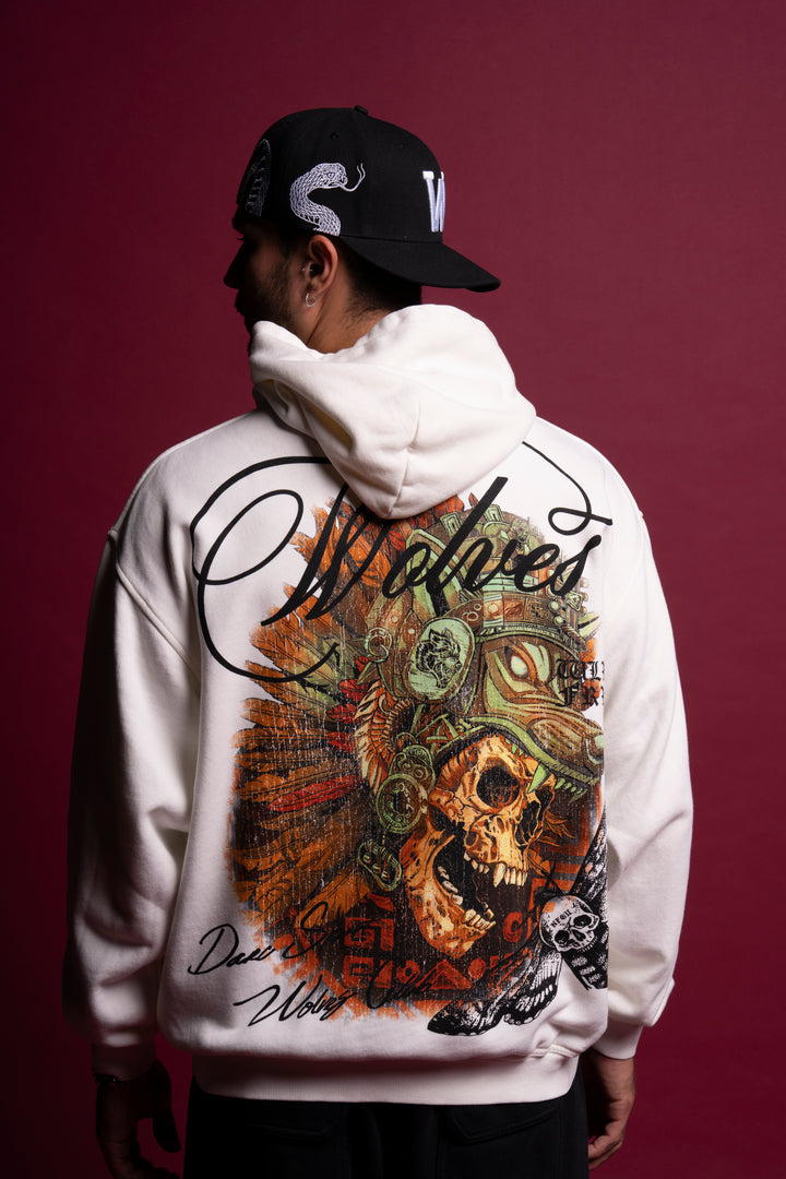 (1 OF 500) Bravery "Pierce" Hoodie in Cream/Multi