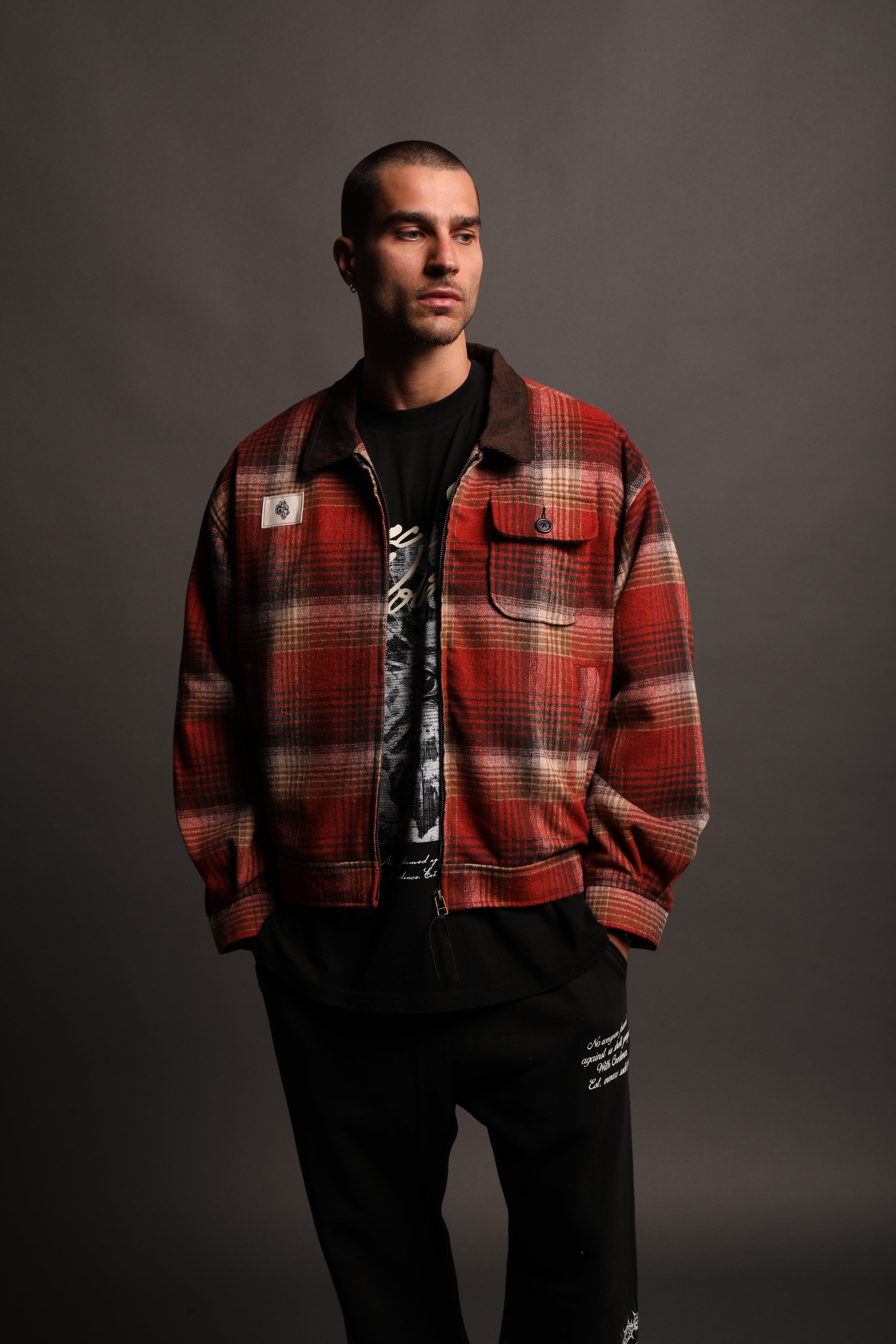 Wolf Head Logan Jacket in Brimstone Plaid