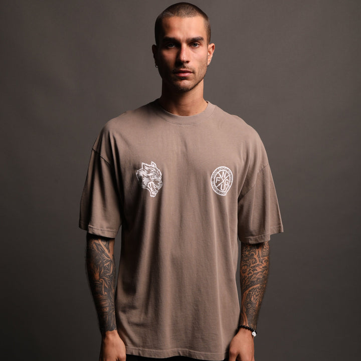 Trinity "Premium" Oversized Tee in Taupe