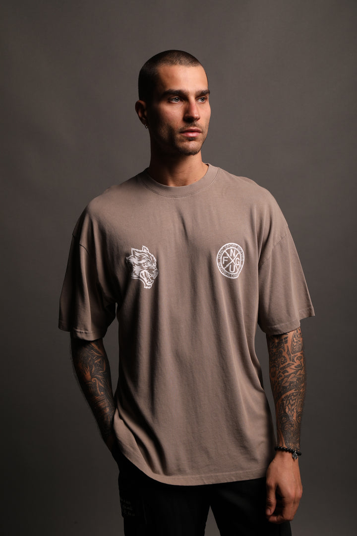 Trinity "Premium" Oversized Tee in Taupe