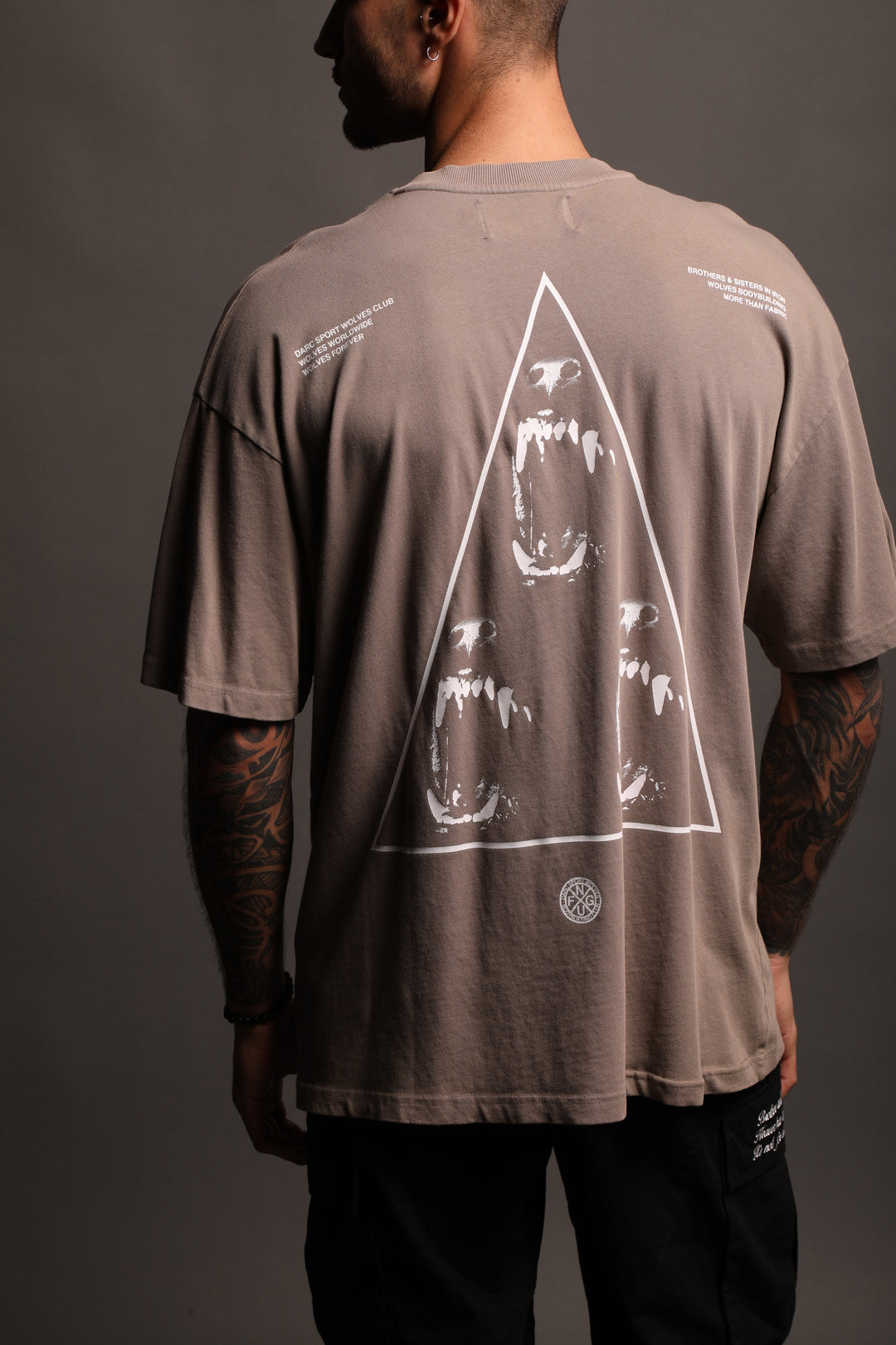 Trinity "Premium" Oversized Tee in Taupe