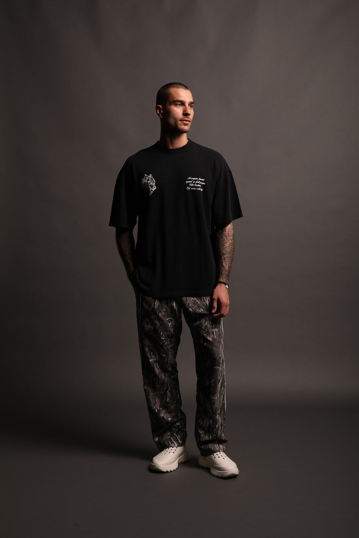 Sacred Heart "Premium Vintage" Oversized Tee in Black