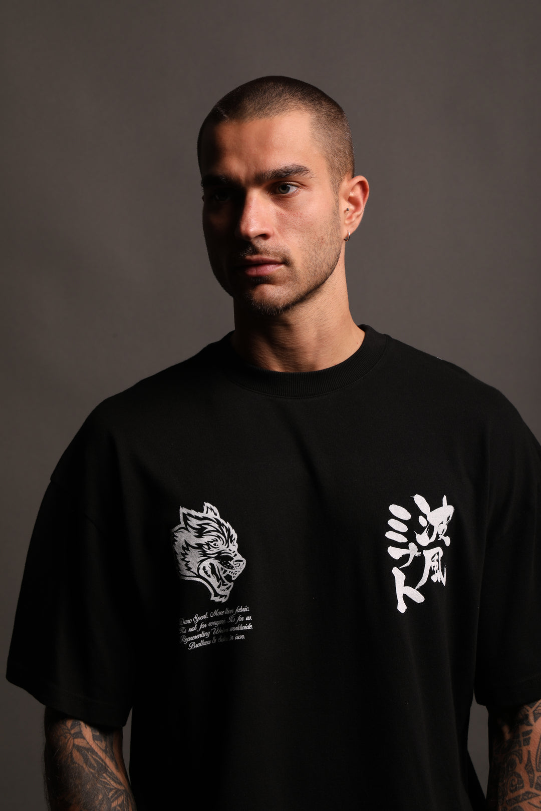 Minato "Premium" Oversized Tee in Black
