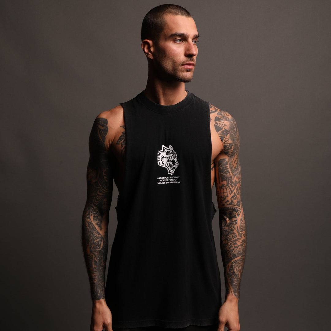 Pain "Tommy" Muscle Tee in Black