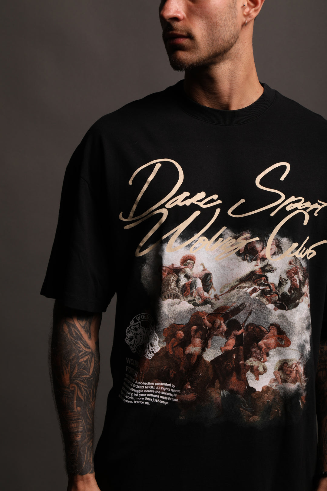 Mars "Premium Vintage" Oversized Tee in Black